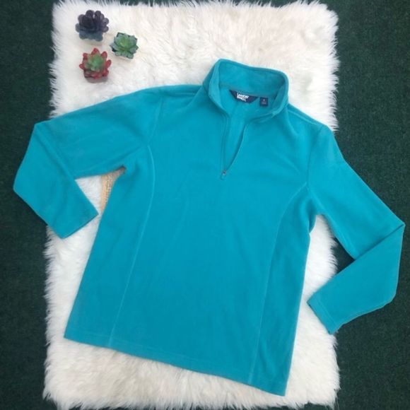 Lands End Lightweight 1/4 Zip Fleece Pullover - Picture 1 of 15
